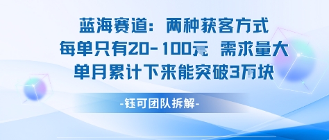 蓝海赛道：需求量大 单月累计下来能突破3W-qingclm
