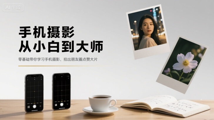 手机摄影从小白到大师，零基础带你学习手机摄影，拍出朋友圈点赞大片-qingclm