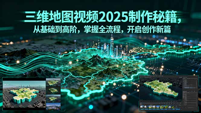 三维地图视频2025制作秘籍，从基础到高阶，掌握全流程，开启创作新篇-qingclm