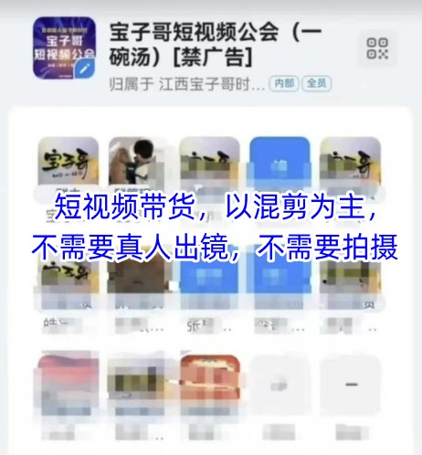 宝子哥头部团队短视频带货，以混剪为主，不需要真人出镜，不需要拍摄【更新9月】-qingclm