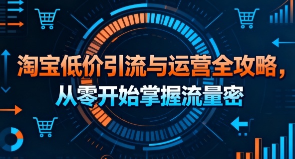 淘宝低价引流与运营全攻略，从零开始掌握流量密码-qingclm