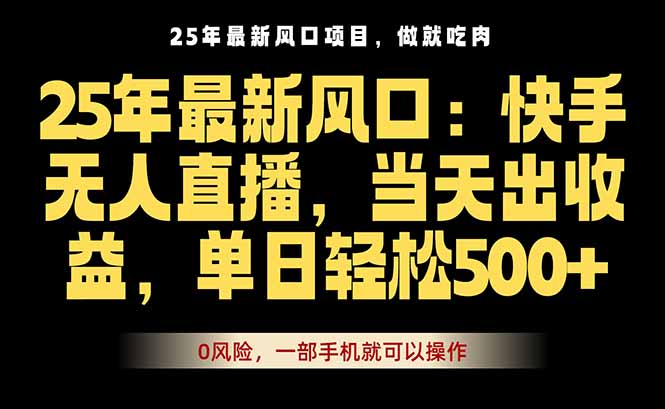 25年最新无人直播玩法，当天秒出单，一部手机就可操作-qingclm