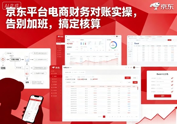 京东平台电商财务对账实操，告别加班，搞定核算-qingclm