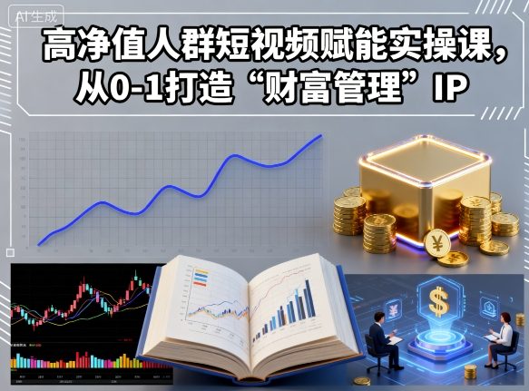 高净值人群短视频赋能实操课，从0-1打造“财富管理”IP-qingclm