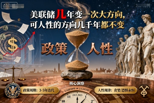 付费文章：美联储几年变一次大方向，可人性的方向几千年都不变-qingclm